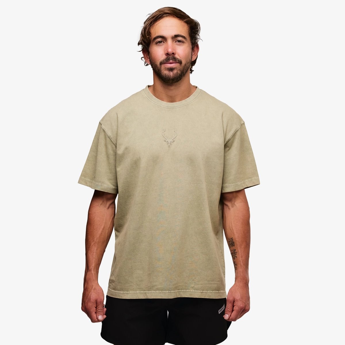 Image of Heavyweight Pump Cover T-Shirt | Last Chance! - Color - Basil / Green Logo