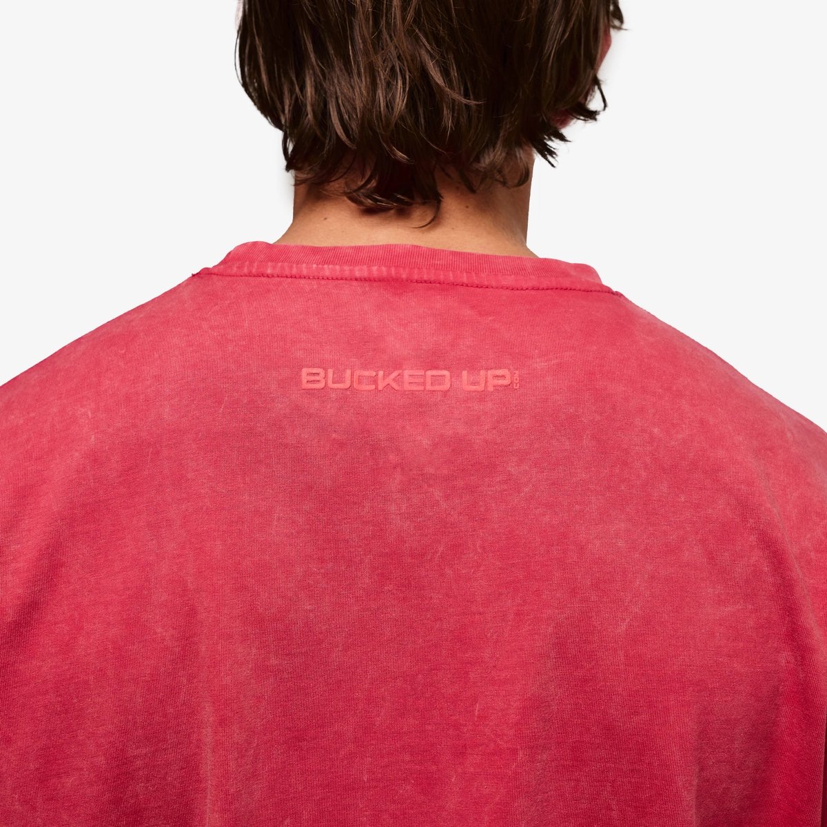 Image of Heavyweight Pump Cover T-Shirt | Last Chance! - Color - Pomegranate / Red Logo - 10 / 15