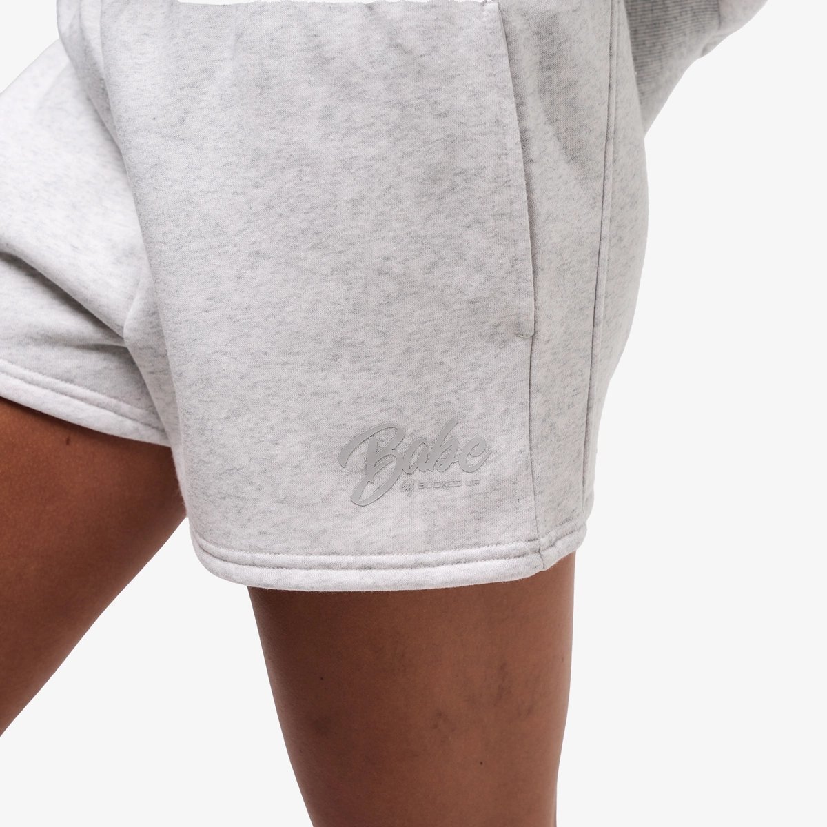 Image of Babe Club Sweat Shorts - Color - Gray - Gray Logo