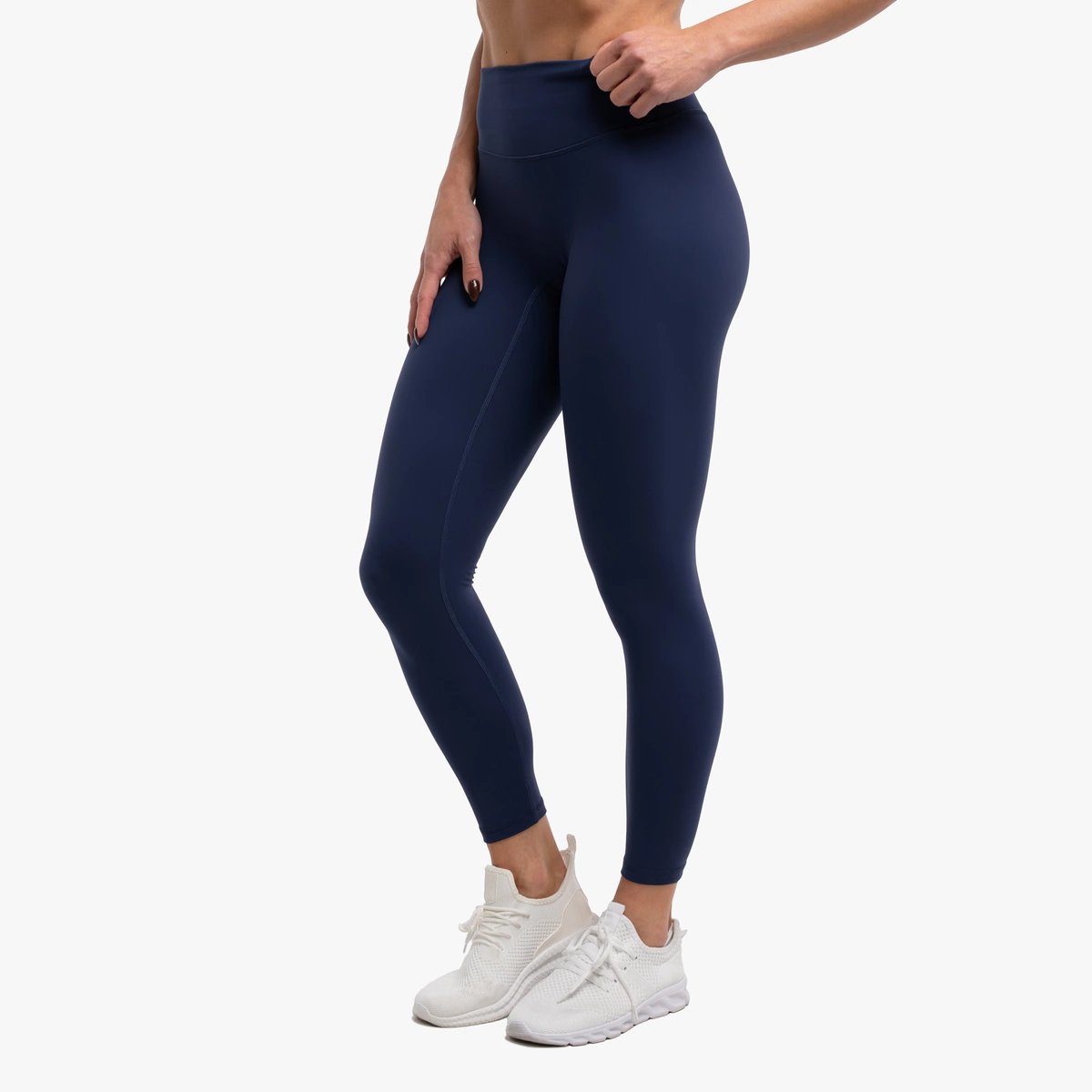Image of Babe Compression Leggings - Color - Navy - Navy Logo - 3 / 5