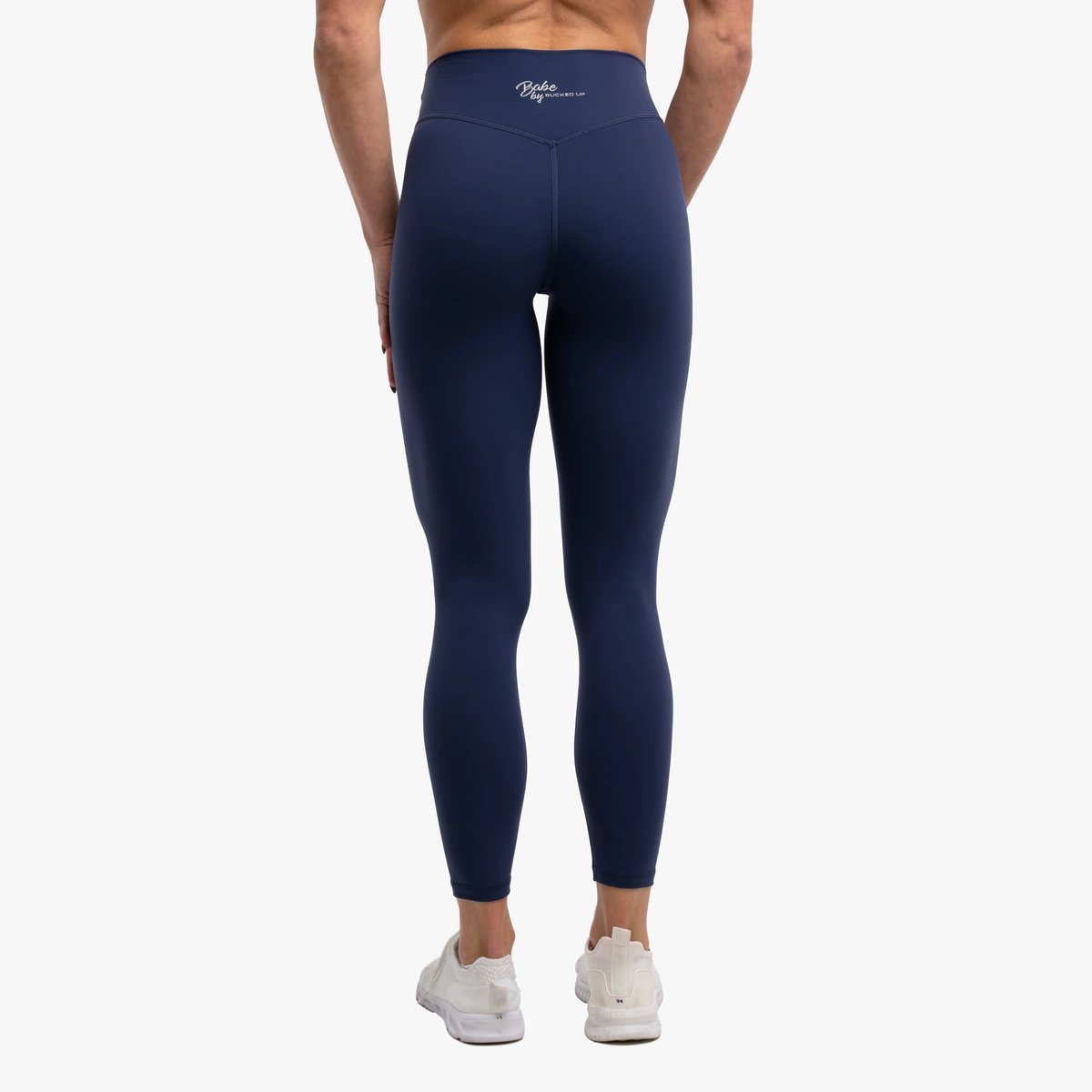 Image of Babe Compression Leggings - Color - Navy - Navy Logo - 4 / 5