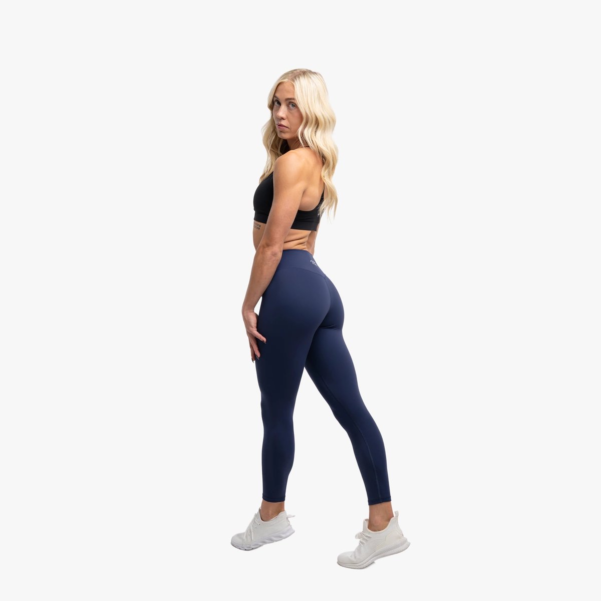 Babe Compression Leggings - Color - Navy - Navy Logo
