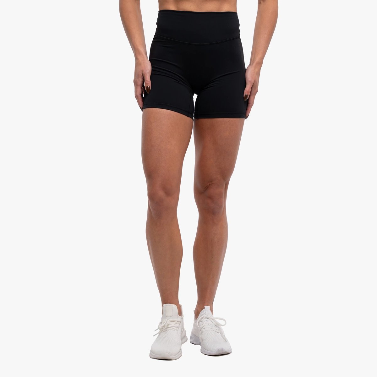 Image of Babe Compression Biker Shorts - Color - Black - Black Logo