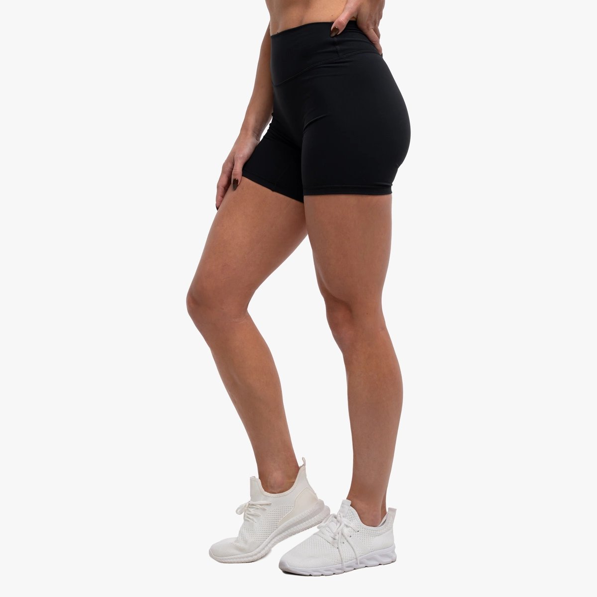 Image of Babe Compression Biker Shorts - Color - Black - Black Logo