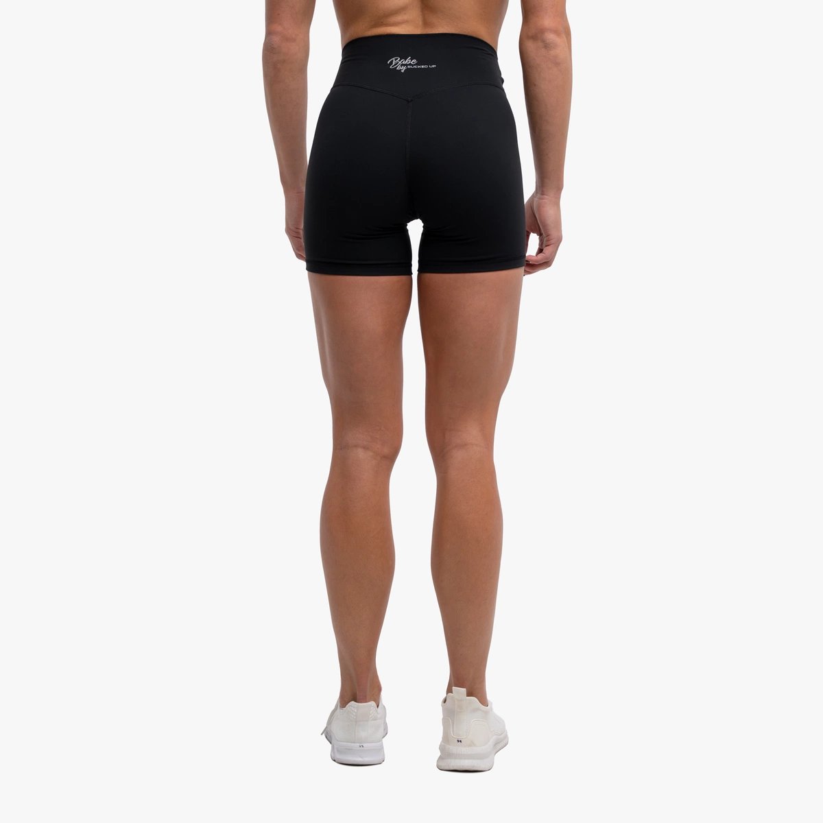 Image of Babe Compression Biker Shorts - Color - Black - Black Logo