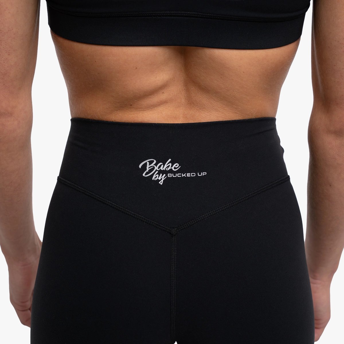 Image of Babe Compression Biker Shorts - Color - Black - Black Logo