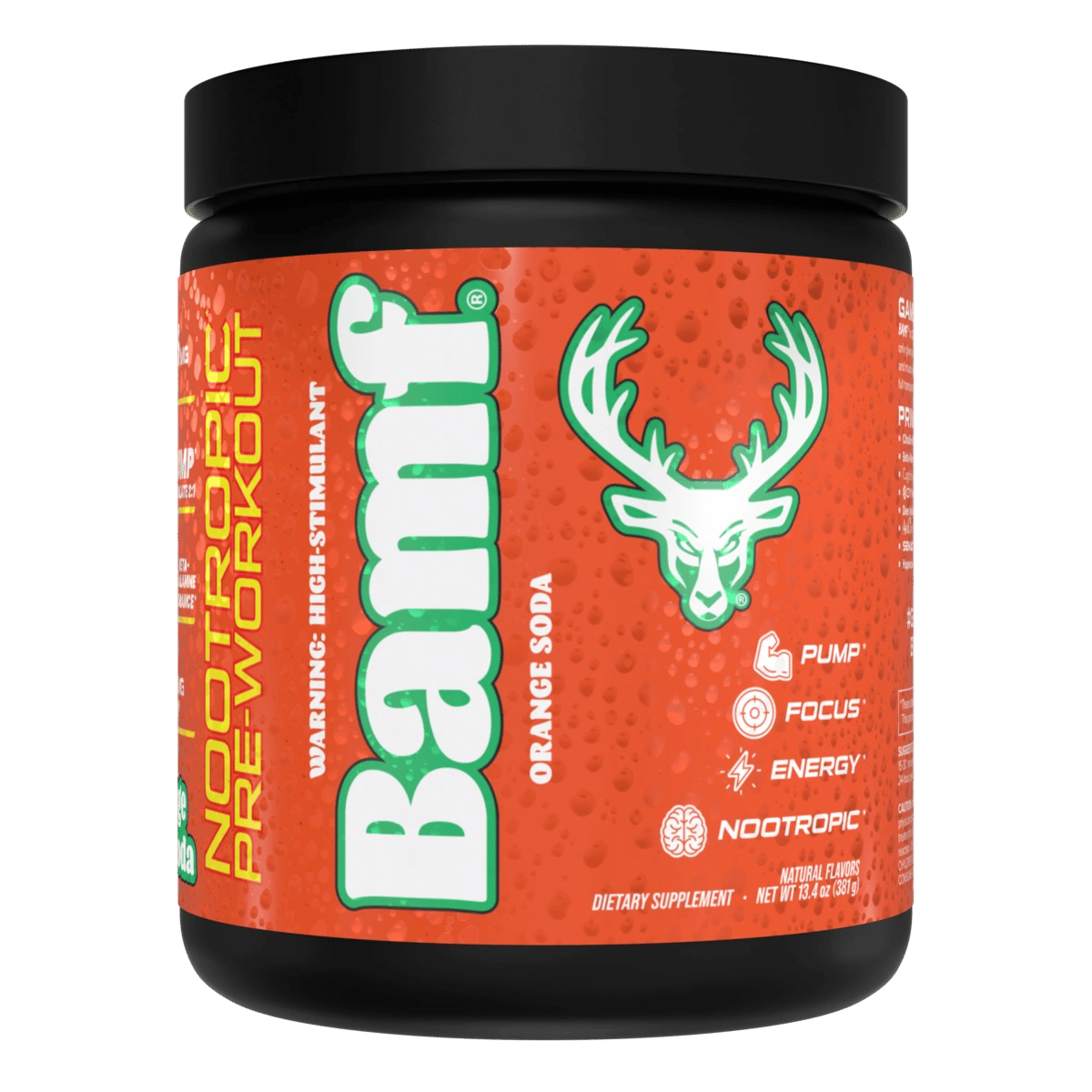 Image of LAST CHANCE FLAVORS - BAMF High Stimulant Nootropic Pre-Workout - Flavor - Orange Soda