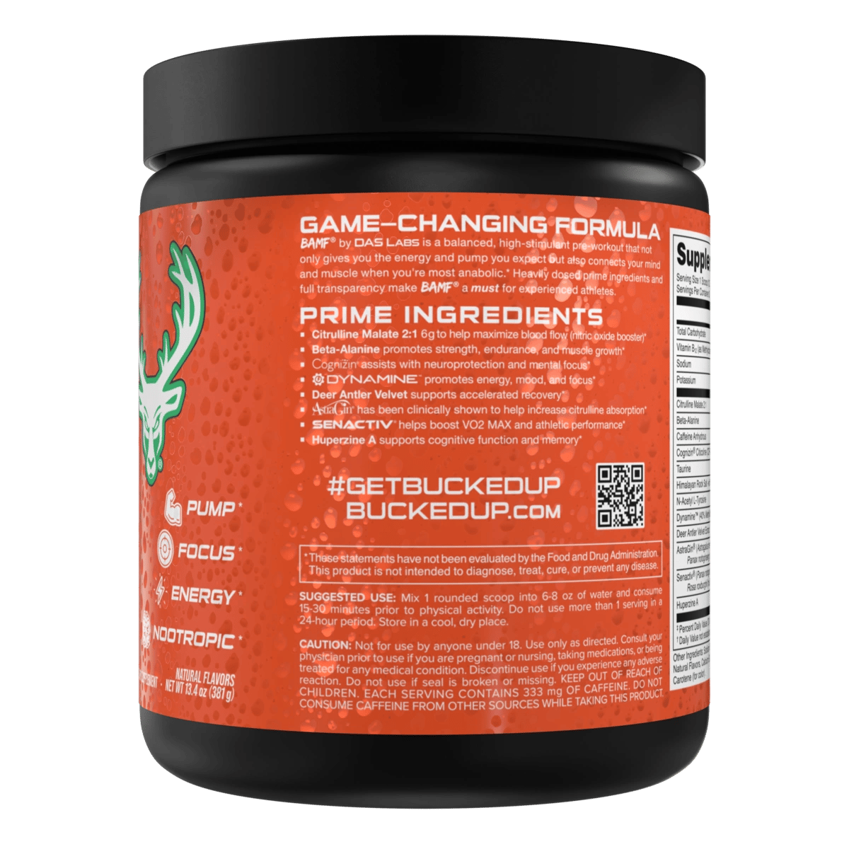 Image of LAST CHANCE FLAVORS - BAMF High Stimulant Nootropic Pre-Workout - Flavor - Orange Soda