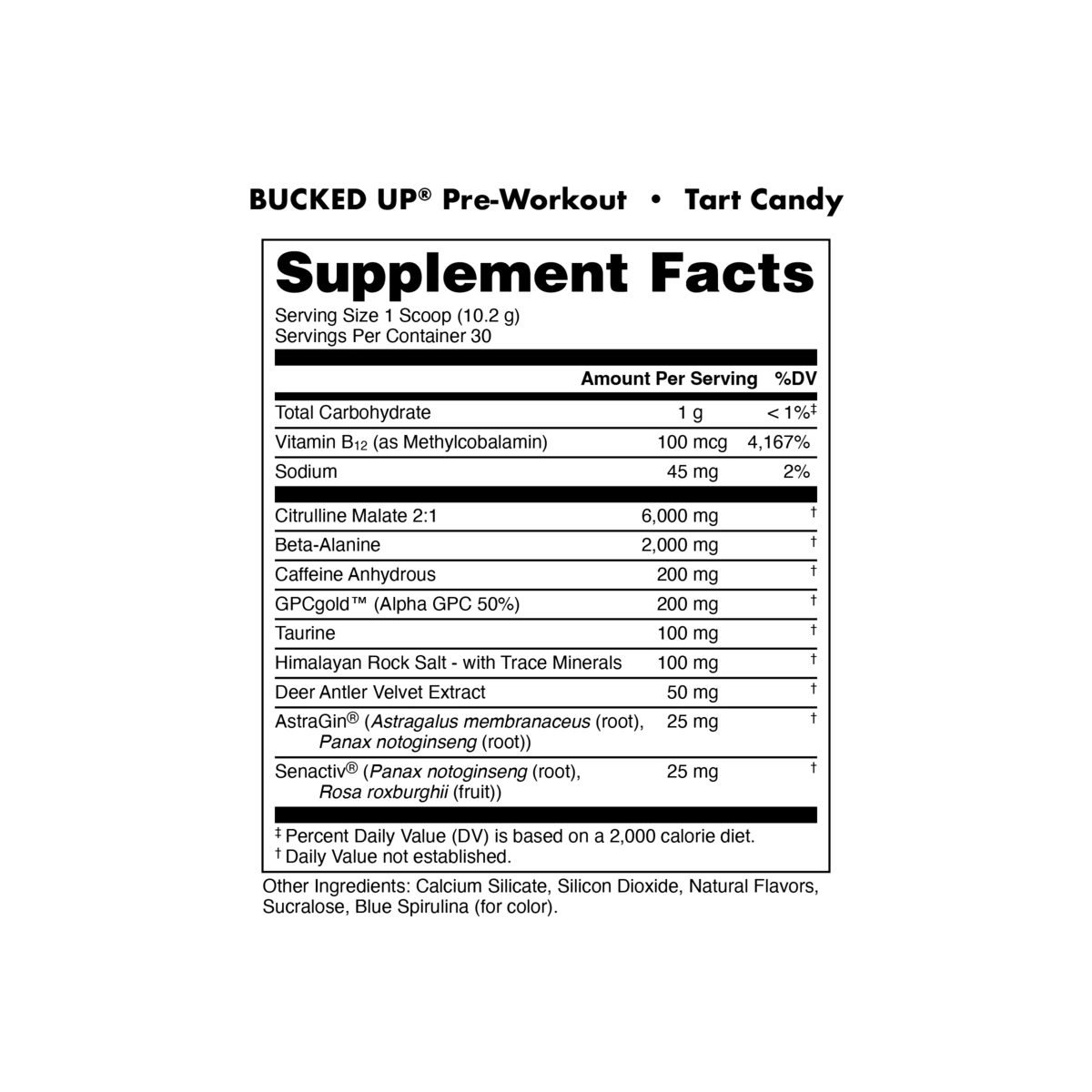 Image of LAST CHANCE FLAVORS - Bucked Up Pre-Workout - Flavor - Tart Candy