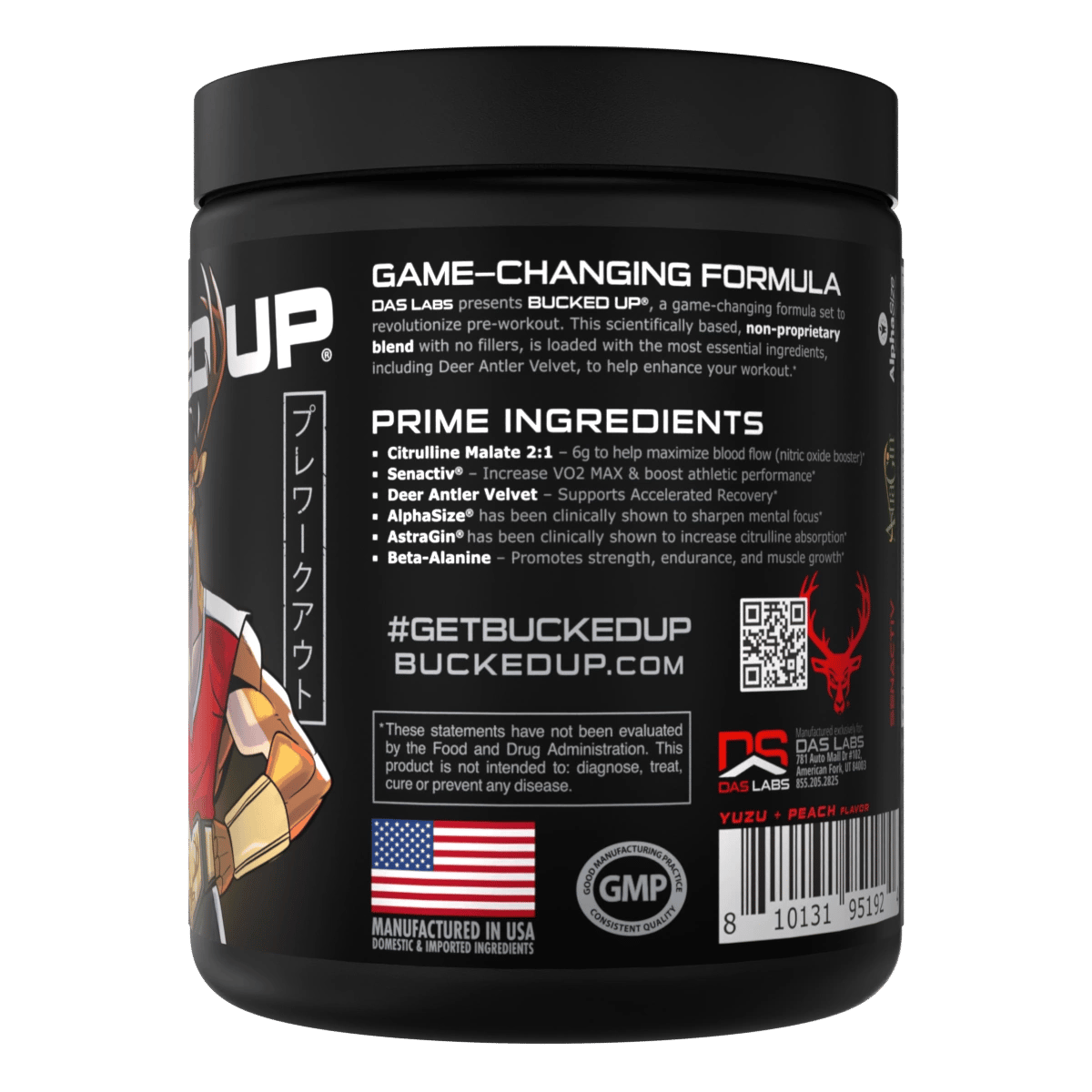 Image of LAST CHANCE FLAVORS - Bucked Up Pre-Workout - Flavor - Yuzu & Peach
