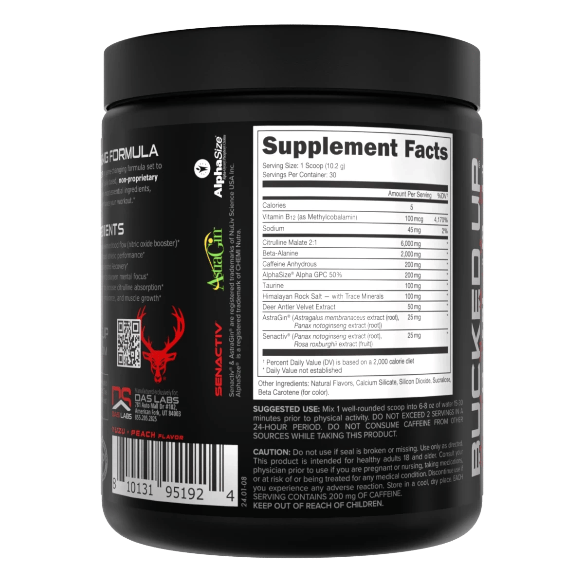 Image of LAST CHANCE FLAVORS - Bucked Up Pre-Workout - Flavor - Yuzu & Peach