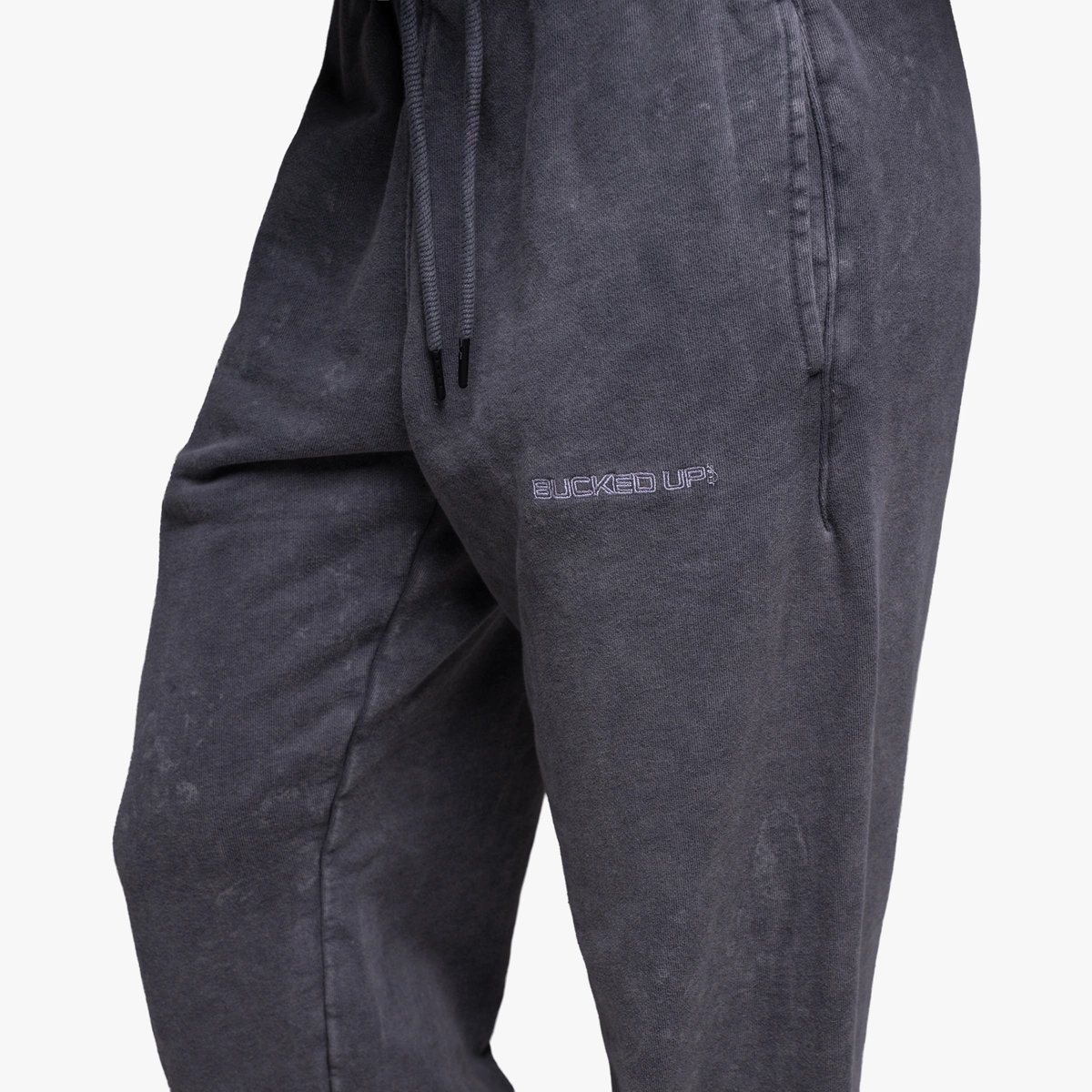 Image of Off Duty Straight Leg Sweatpants - Color - Washed Gray - White Logo