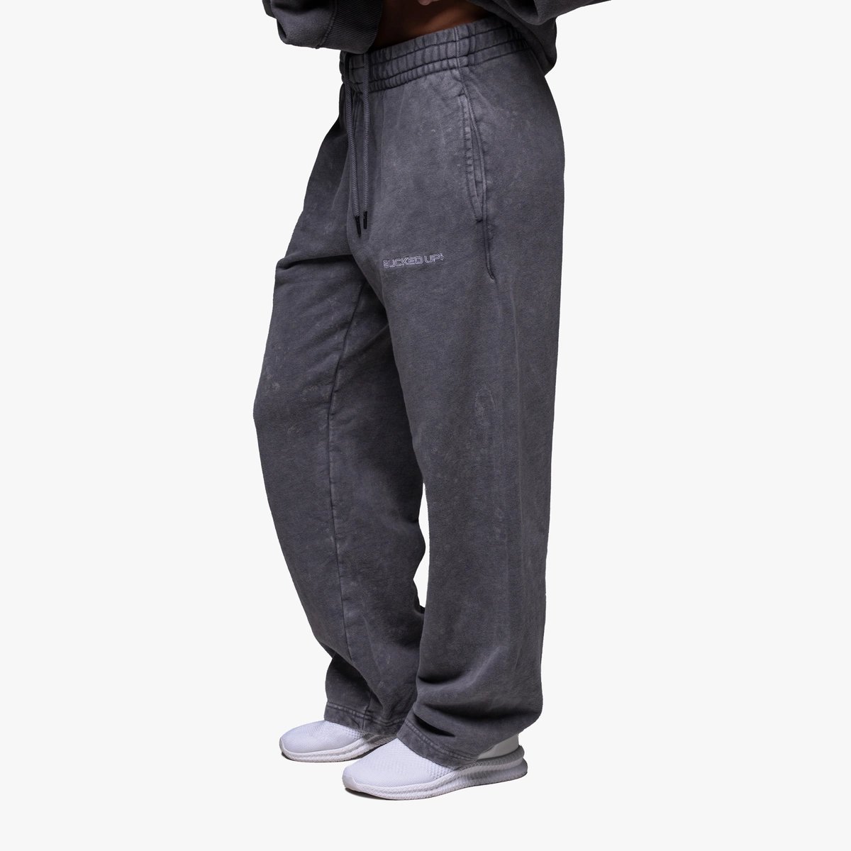 Image of Off Duty Straight Leg Sweatpants - Color - Washed Gray - White Logo