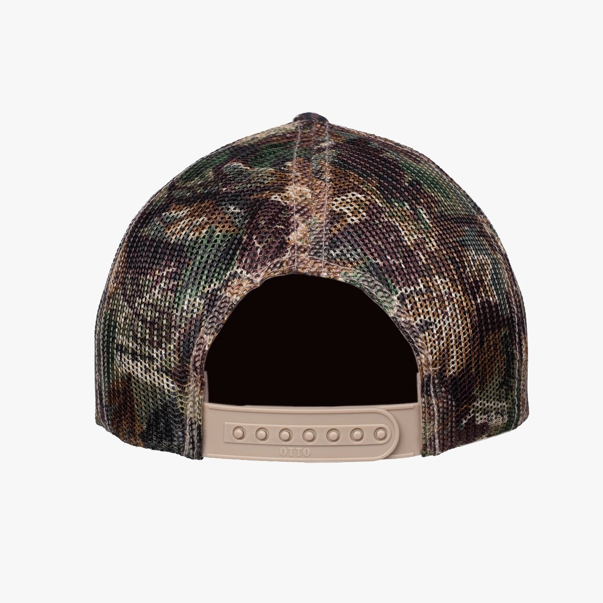 Image of Trucker Hat - Camo - Color - Green Camo - Orange Embroidered Logo