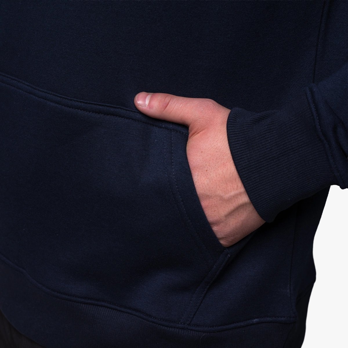 Image of Essential Hoodie - Color - Navy - White logo