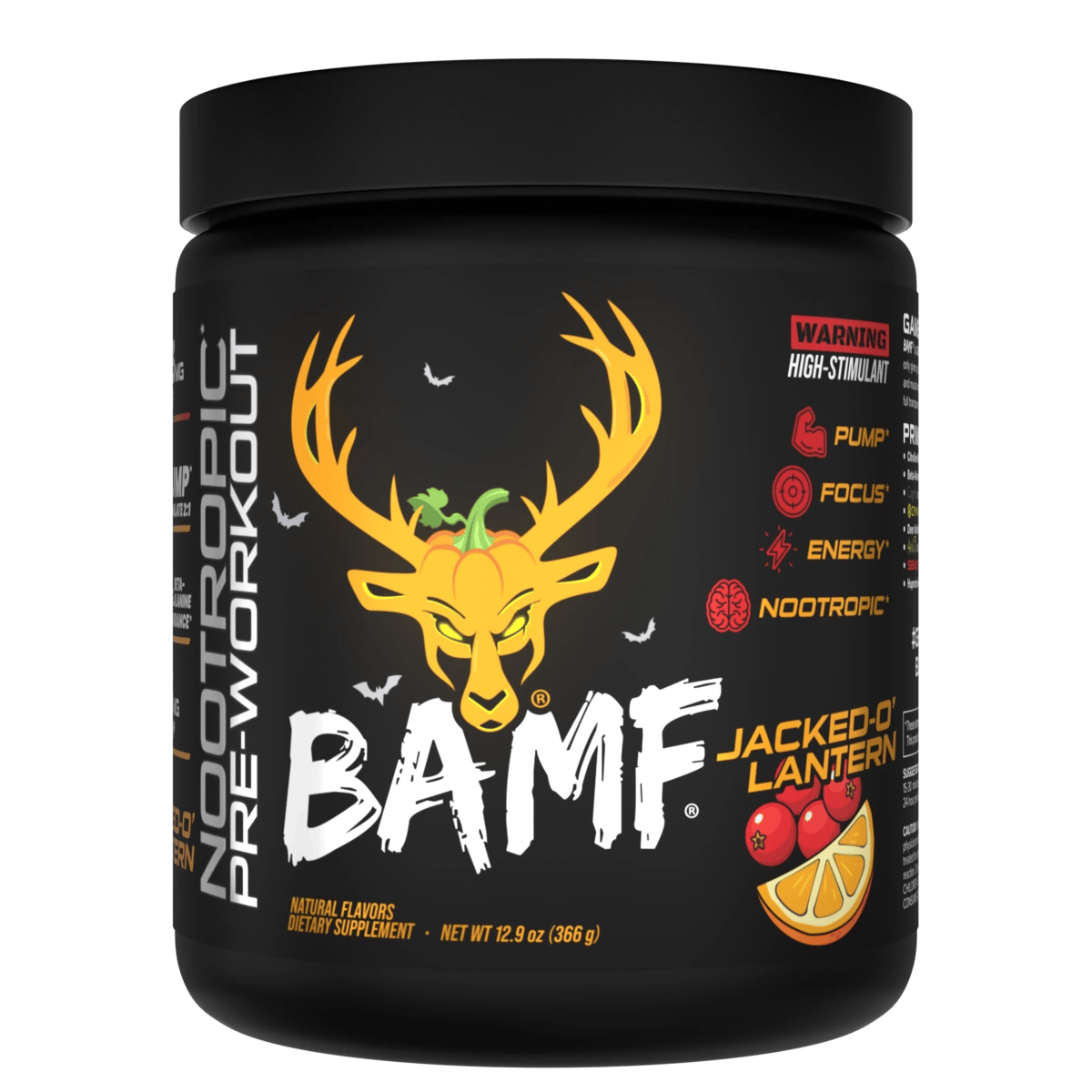 Image of LAST CHANCE FLAVORS - BAMF High Stimulant Nootropic Pre-Workout - Flavor - Jacked-O-Lantern
