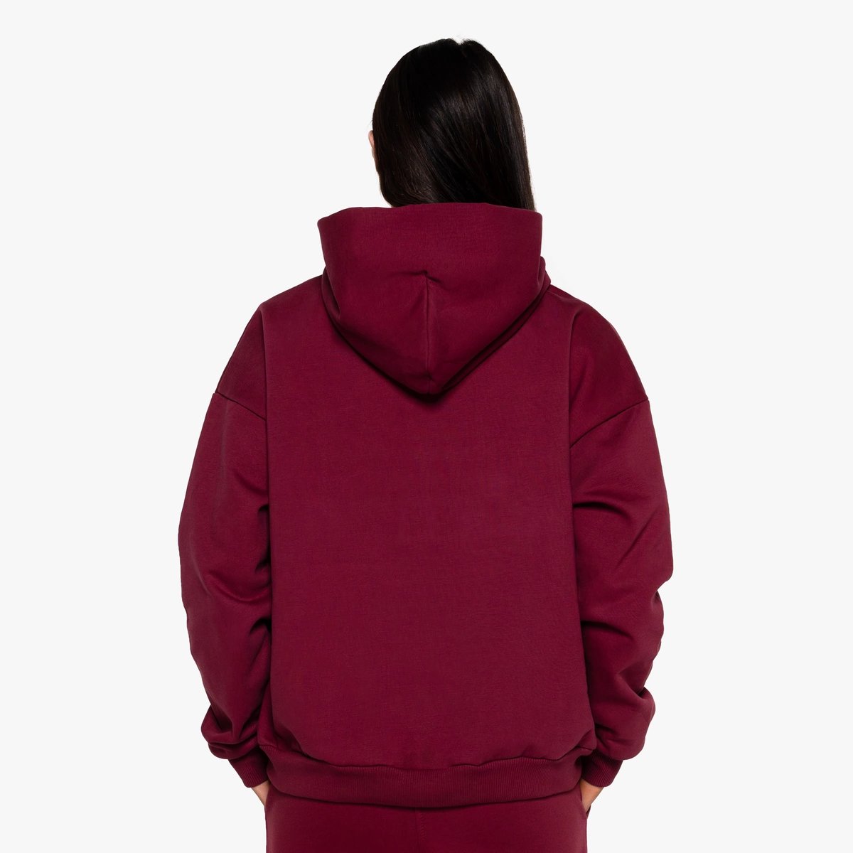 Image of Rosewood Hoodie - Color - Maroon - White logo - 9 / 12