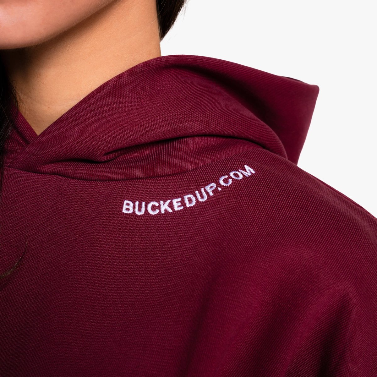 Image of Rosewood Hoodie - Color - Maroon - White logo - 10 / 12