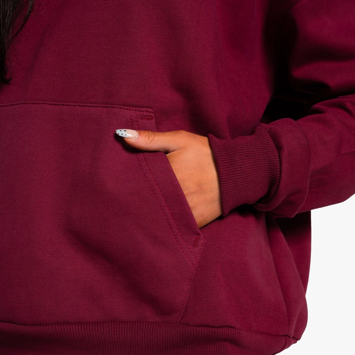 Image of Rosewood Hoodie - Color - Maroon - White logo - 11 / 12