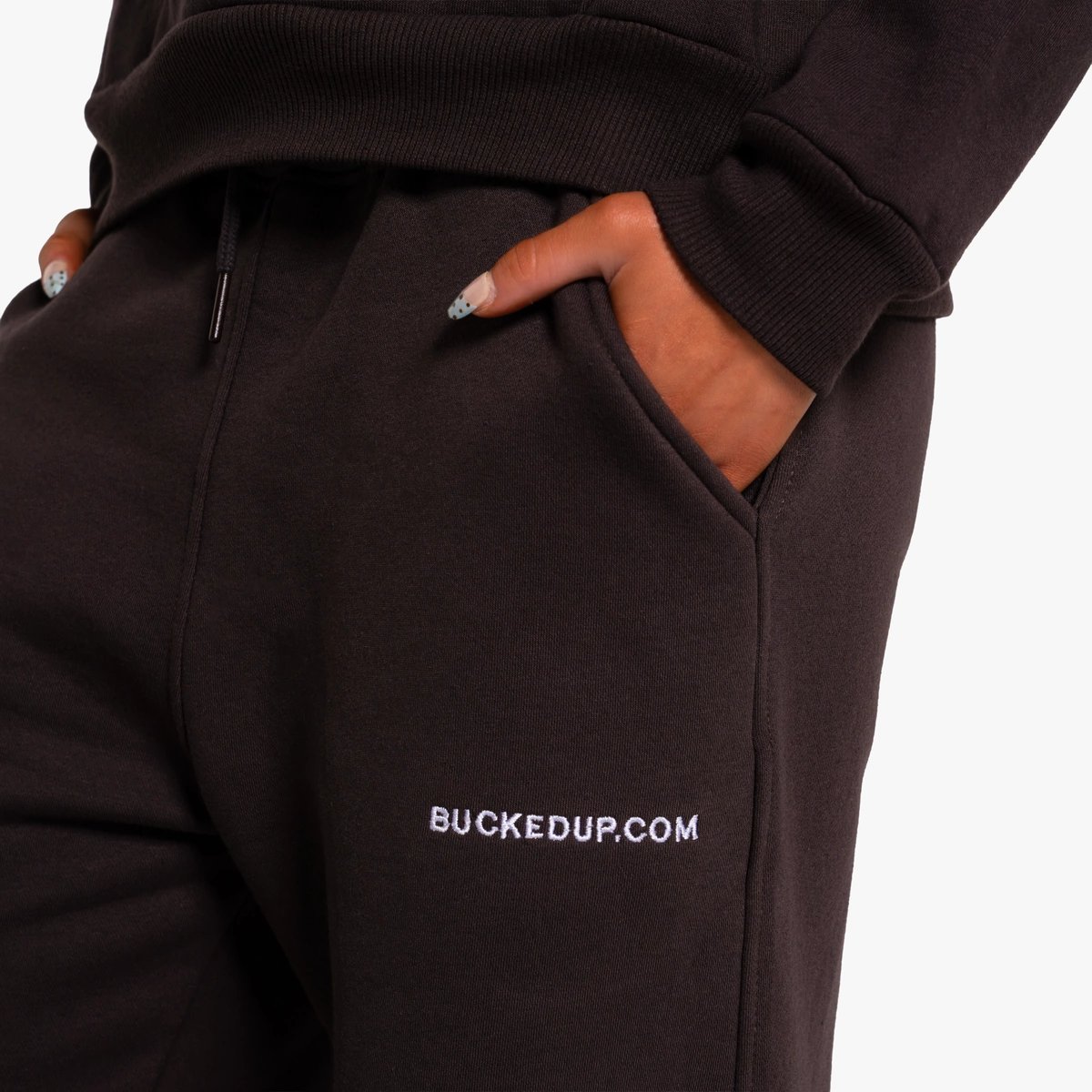 Image of Rosewood Straight Leg Sweatpants - Color - Brown - White logo - 5 / 6