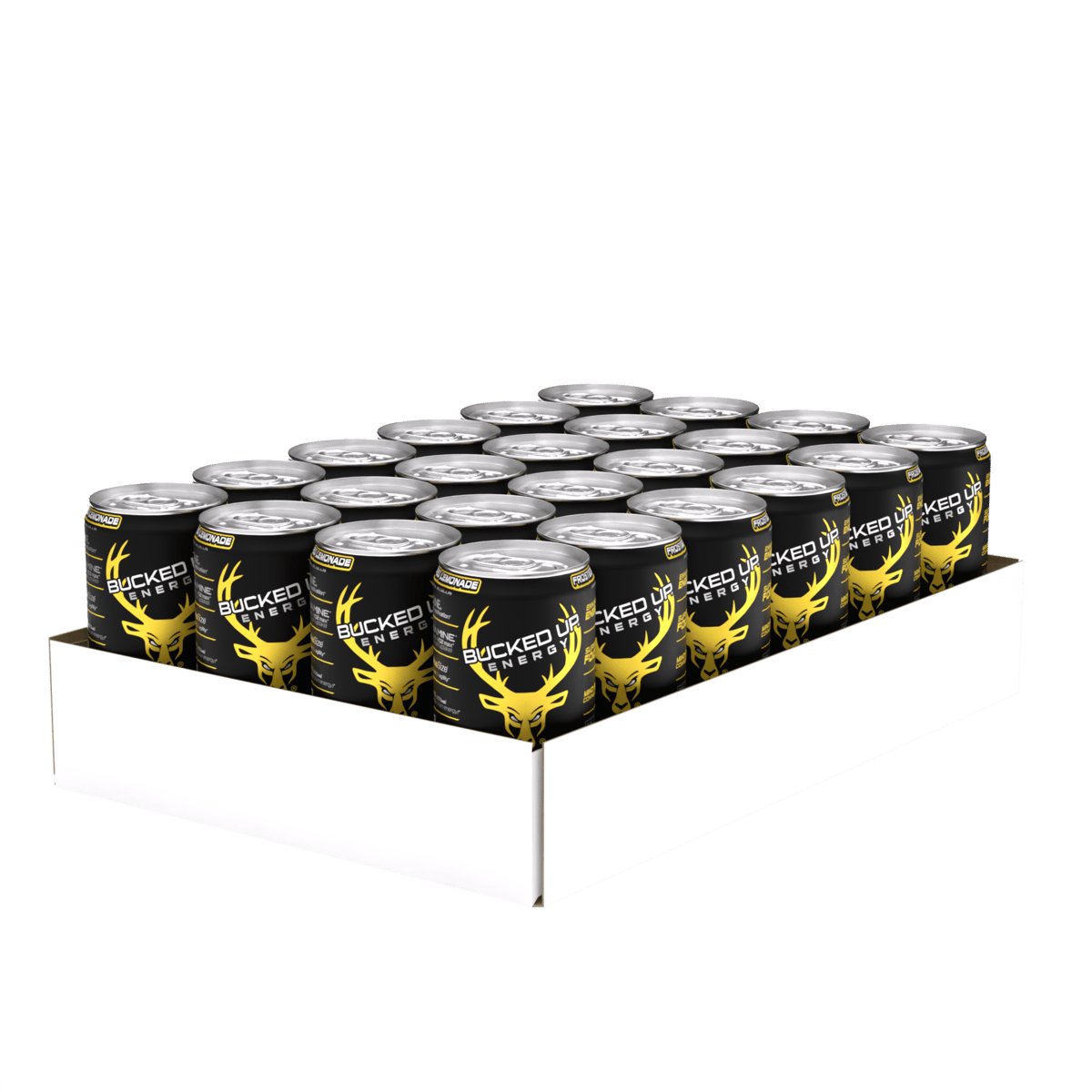 Image of Bucked Up Mini Energy Drink (7.5 oz) | 100 mg Caffeine | 1 Case / 24 Cans - Flavor - Frosted Lemonade (Lemonade/Vanilla)