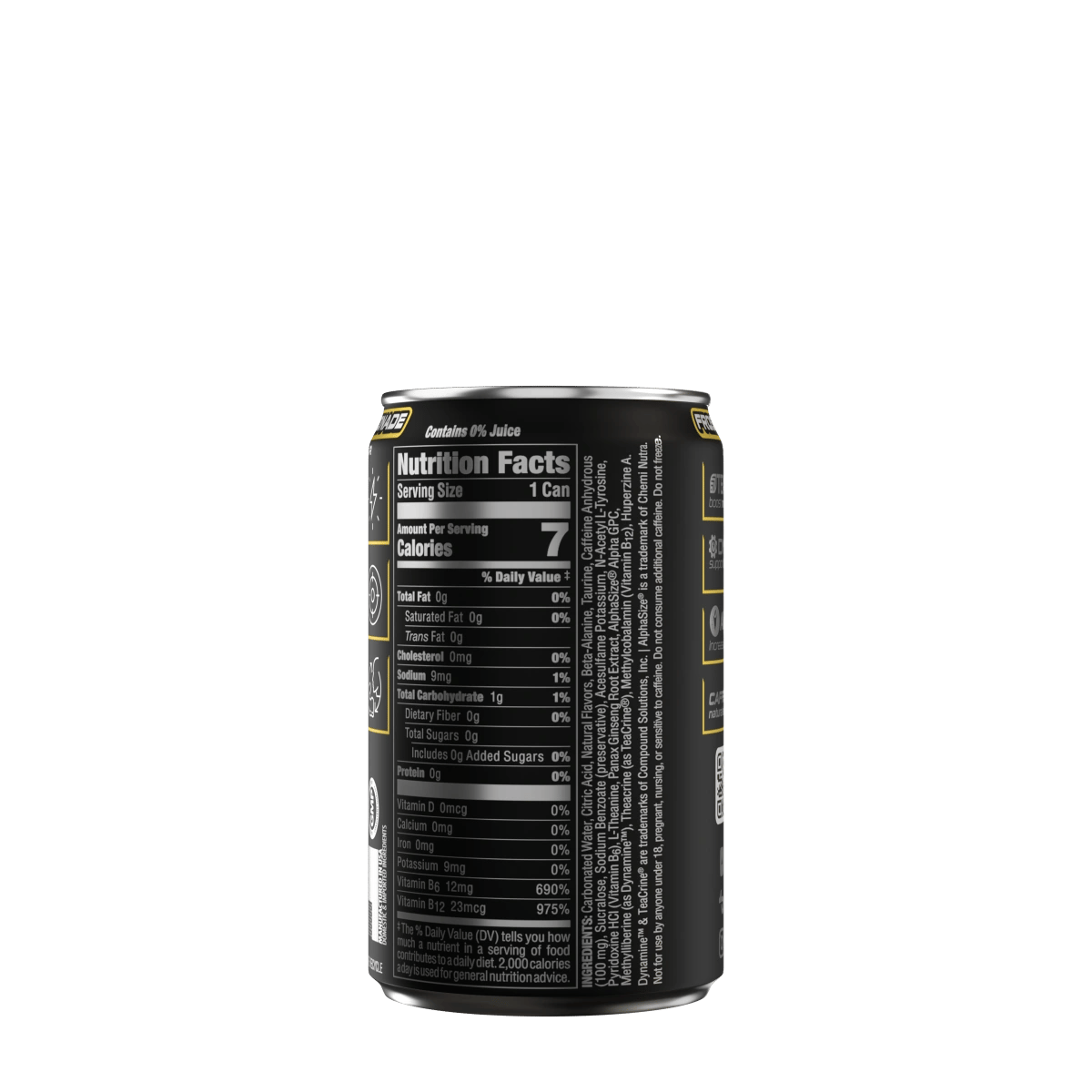 Image of Bucked Up Mini Energy Drink (7.5 oz) | 100 mg Caffeine | 1 Case / 24 Cans - Flavor - Frosted Lemonade (Lemonade/Vanilla)