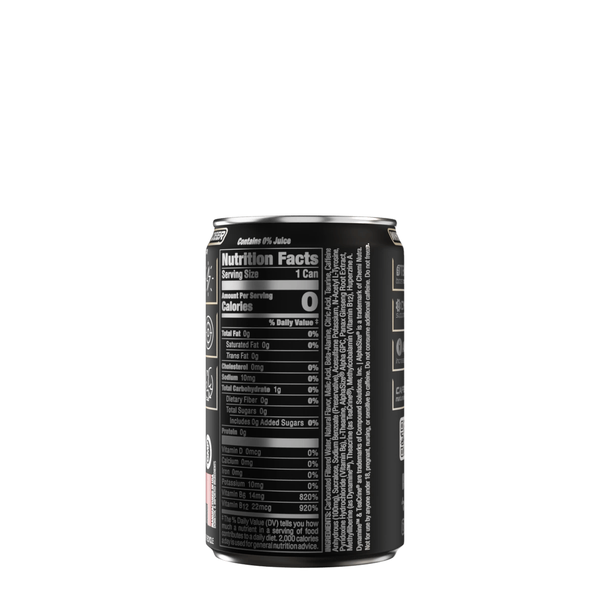 Image of Bucked Up Mini Energy Drink (7.5 oz) | 100 mg Caffeine | 1 Case / 24 Cans - Flavor - White Gummy Deer (Pineapple Gummy Bear)