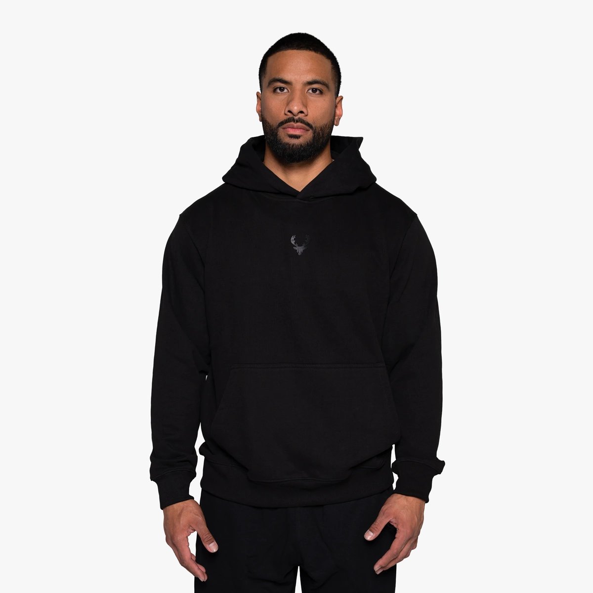 Image of Heavyweight Hoodie - Color - Black - Black Logo