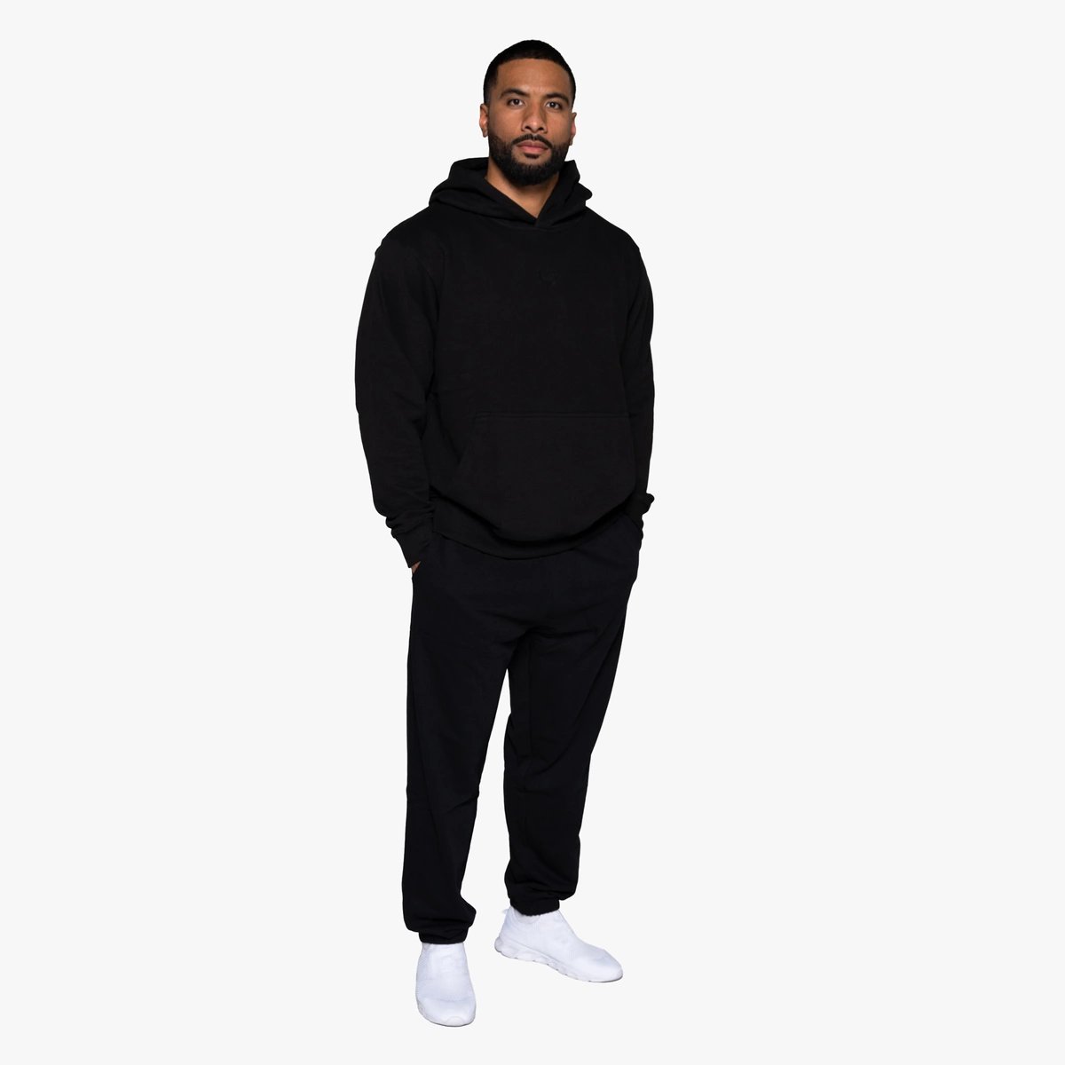 Image of Heavyweight Hoodie - Color - Black - Black Logo