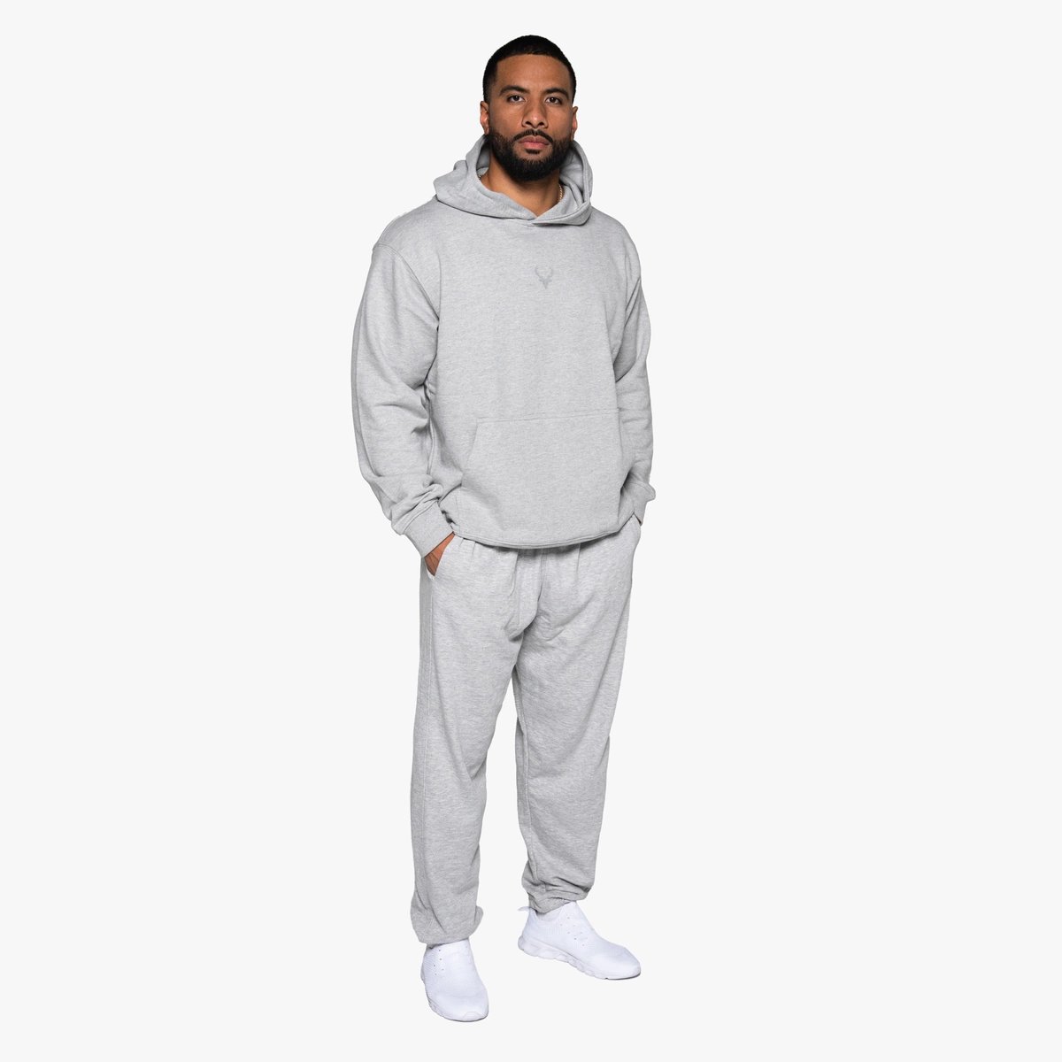 Image of Heavyweight Hoodie - Color - Gray - Gray Logo - 16 / 24