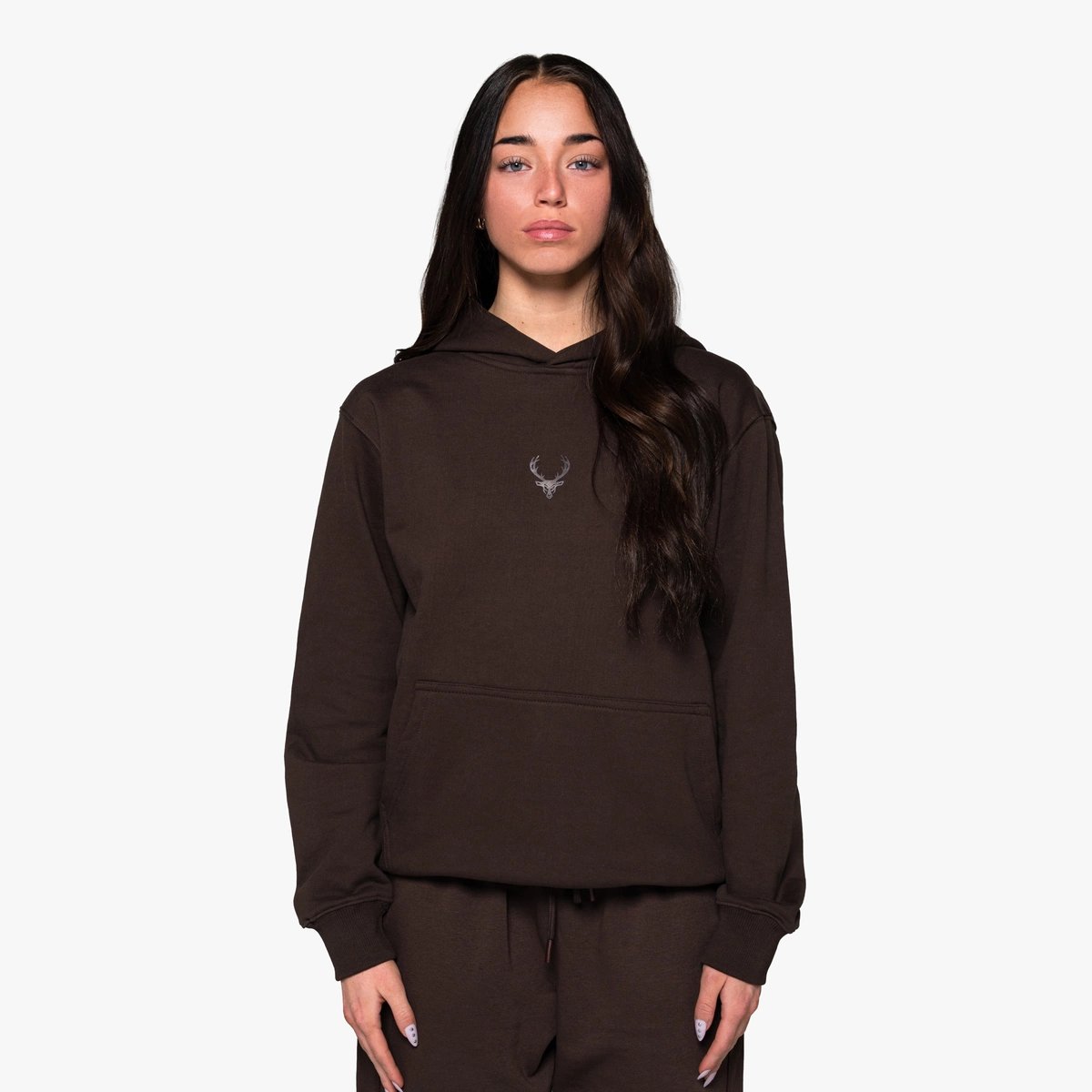 Image of Heavyweight Hoodie - Color - Espresso Brown - Brown Logo - 18 / 24