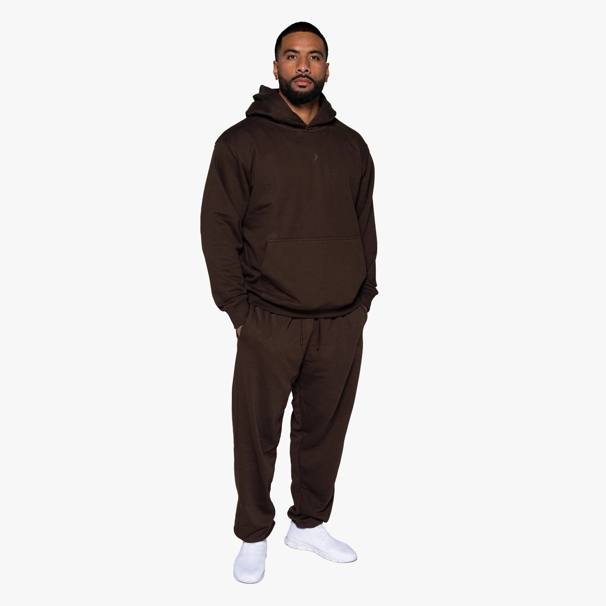Image of Heavyweight Hoodie - Color - Espresso Brown - Brown Logo - 23 / 24