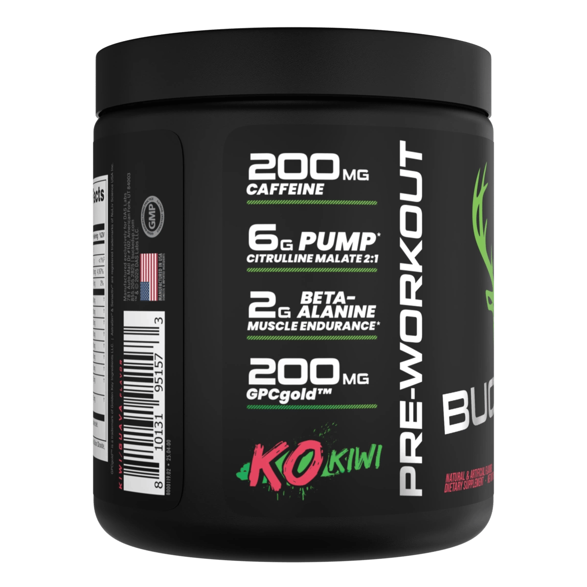 Image of LAST CHANCE FLAVORS - Bucked Up Pre-Workout - Flavor - KO Kiwi