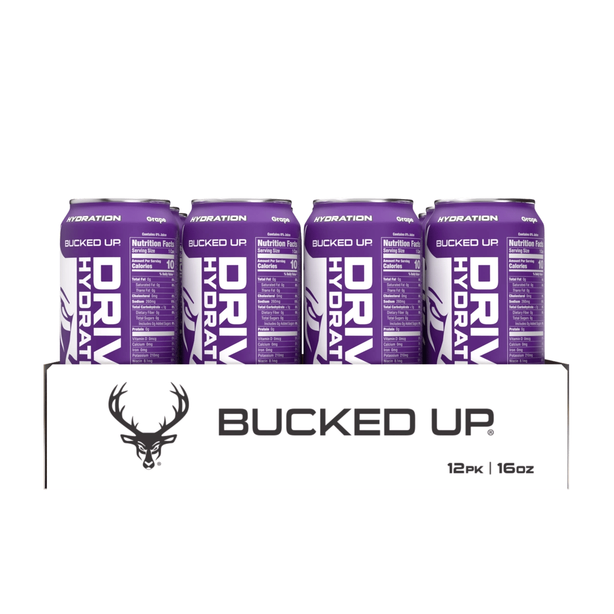 Image of Drive Hydration Drinks (1 Case / 12 Cans) - Flavor - Grape