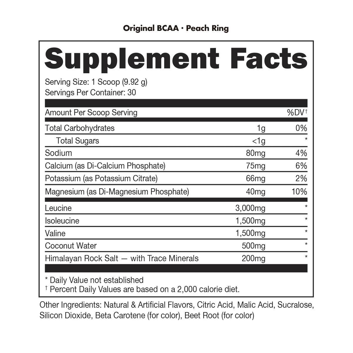 Image of Original BCAA 2:1:1 - Flavor - Peach Ring
