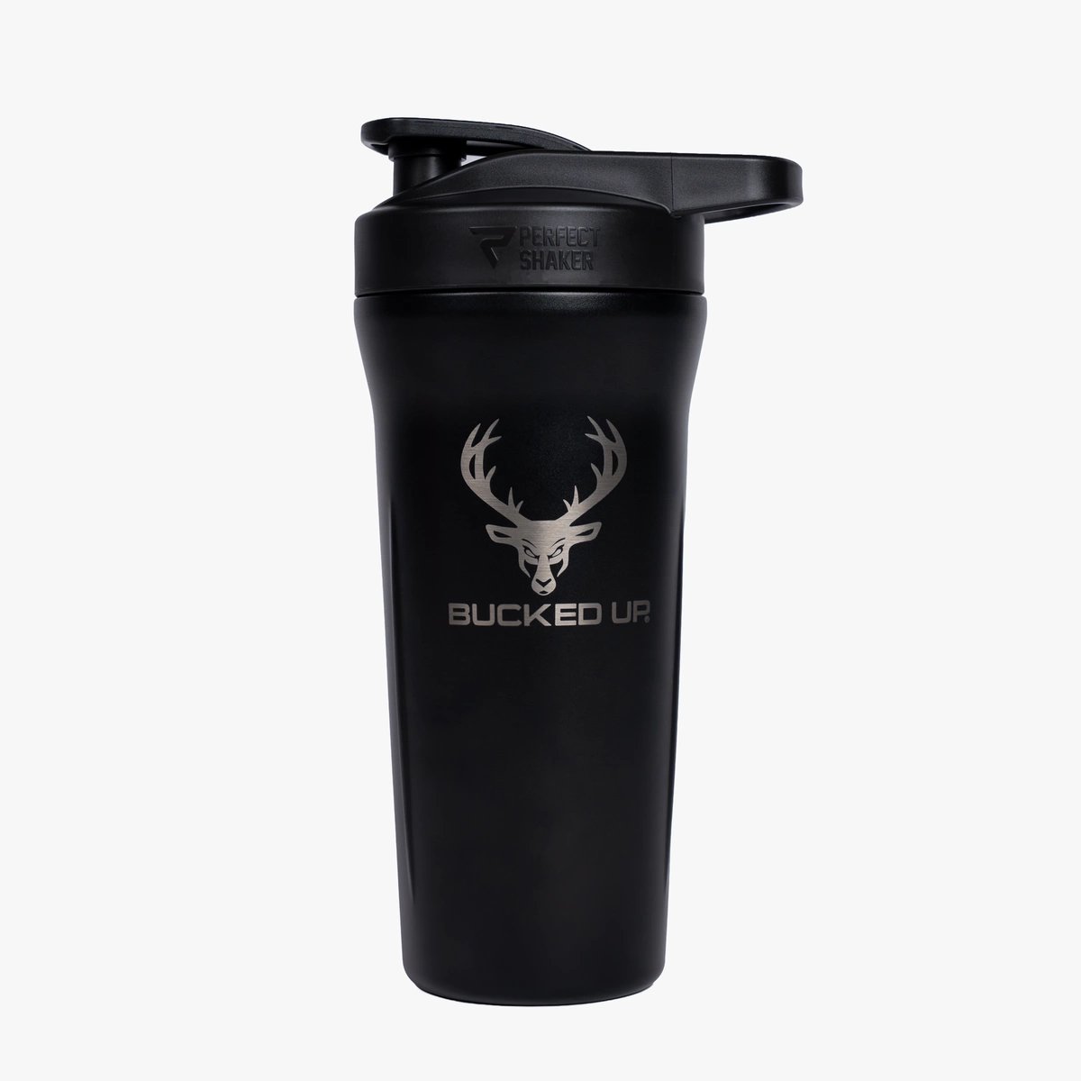 Image of Bucked Up Insulated Stainless Steel Shaker Bottle – 27oz - Color - Black