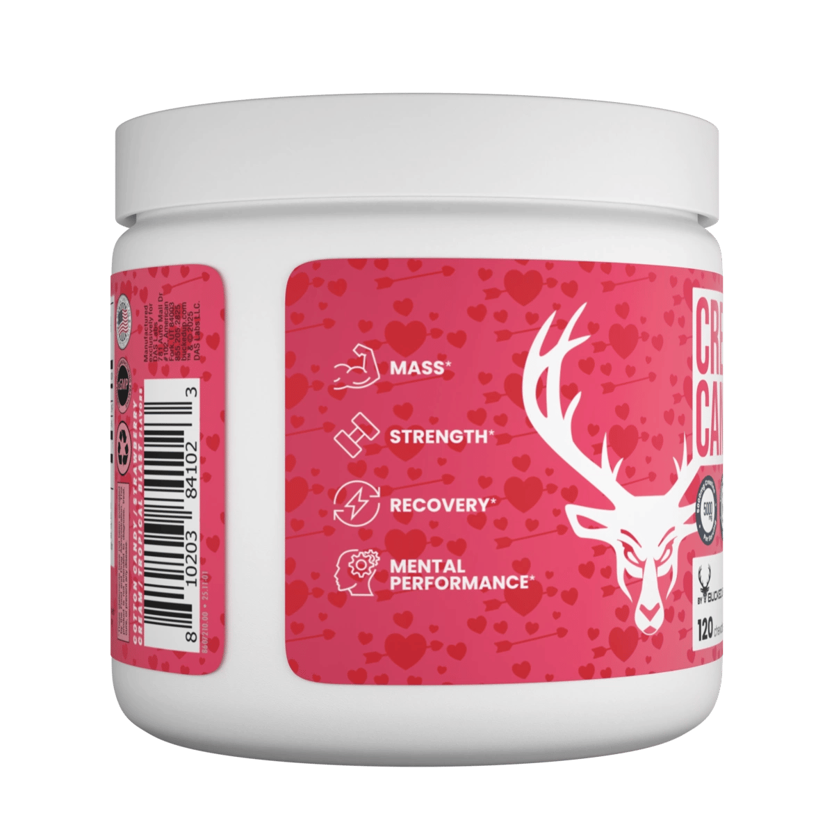Image of Creatine Candy - Flavor - Heart Shaped Variety - (Tropical Blast, Cotton Candy, and Strawberry Cream)