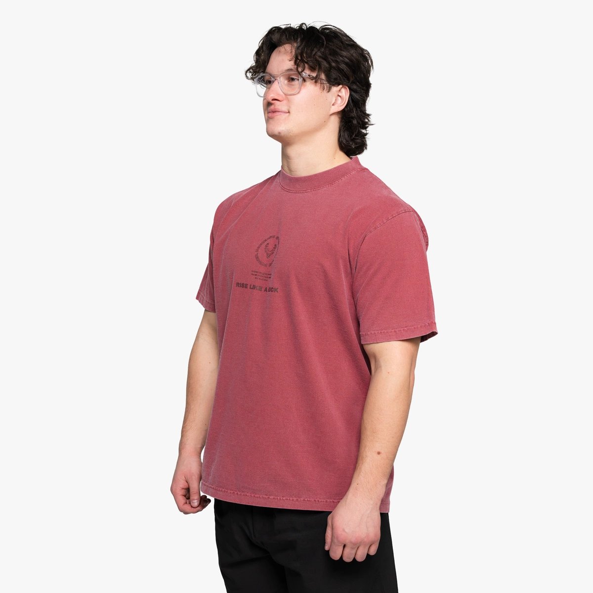 Image of Rise Like a Buck T-Shirt | Last Chance! - Color - Washed Red / Red Logo - 12 / 15