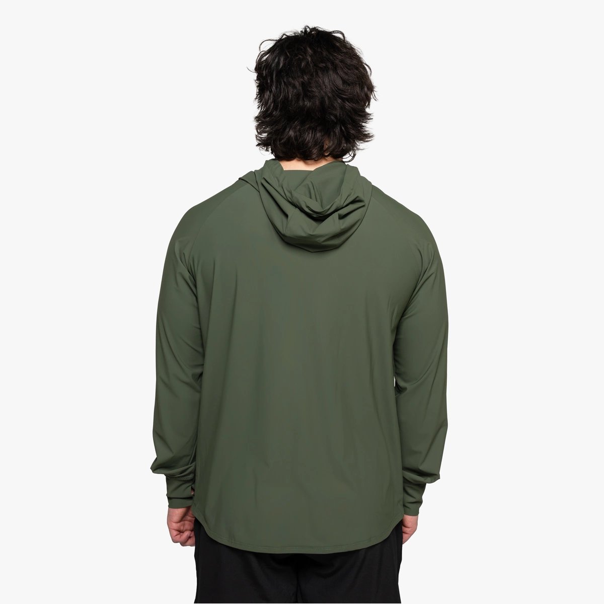 Image of Athletic Hoodie - Color - Army Green / Black Logo