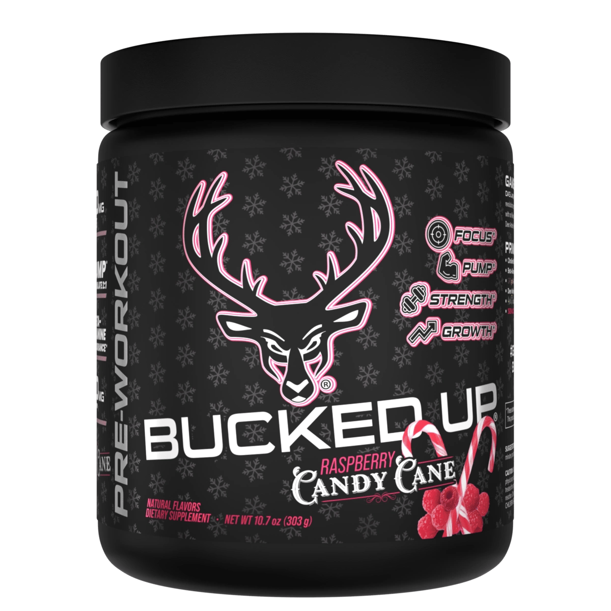 Image of LAST CHANCE FLAVORS - Bucked Up Pre-Workout - Flavor - Raspberry Candy Cane