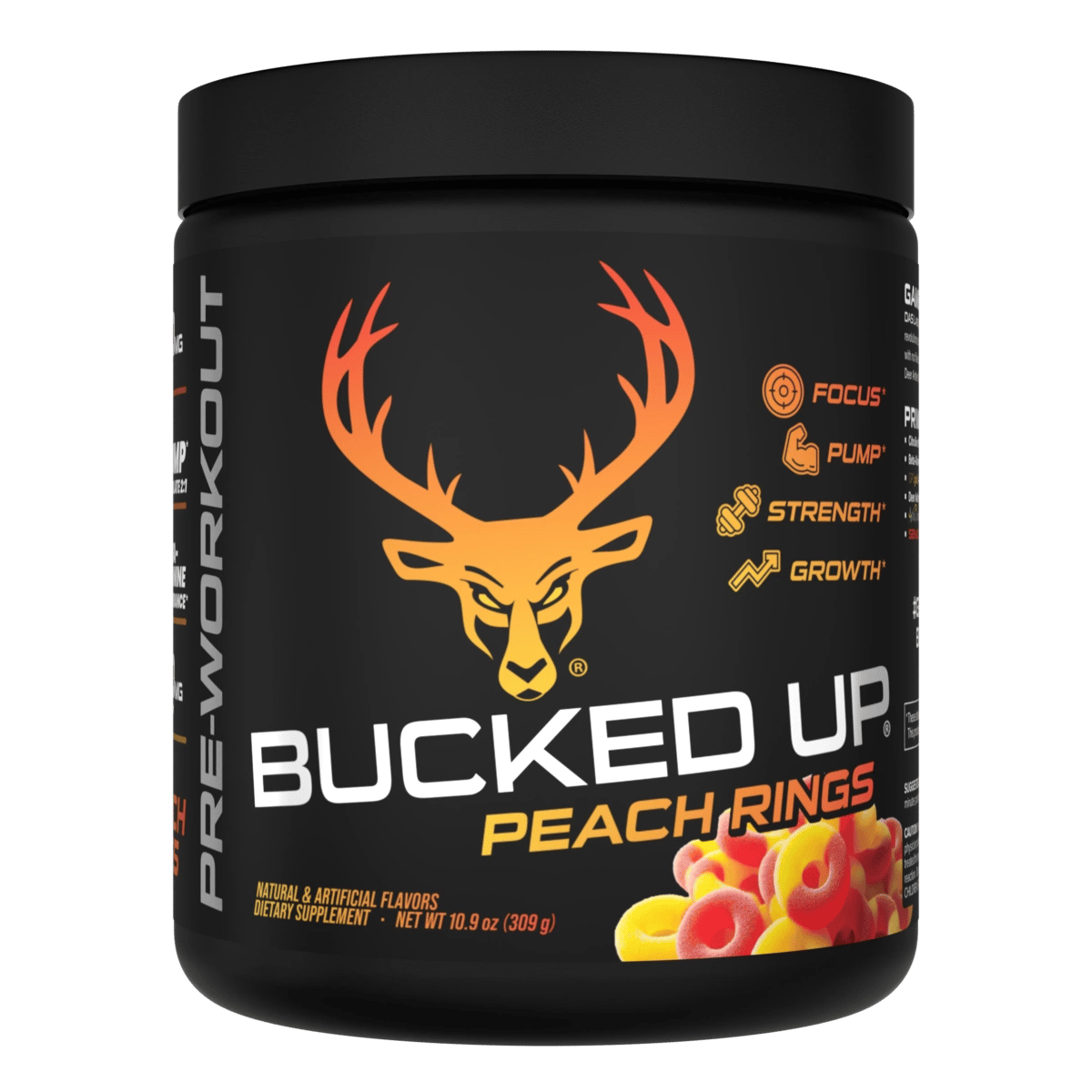 Image of LAST CHANCE FLAVORS - Bucked Up Pre-Workout - Flavor - Peach Rings