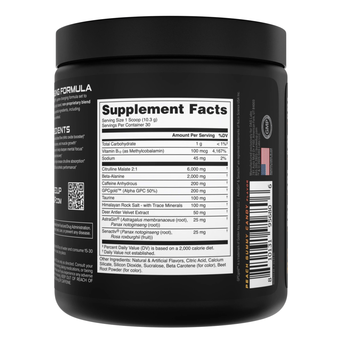 Image of LAST CHANCE FLAVORS - Bucked Up Pre-Workout - Flavor - Peach Rings