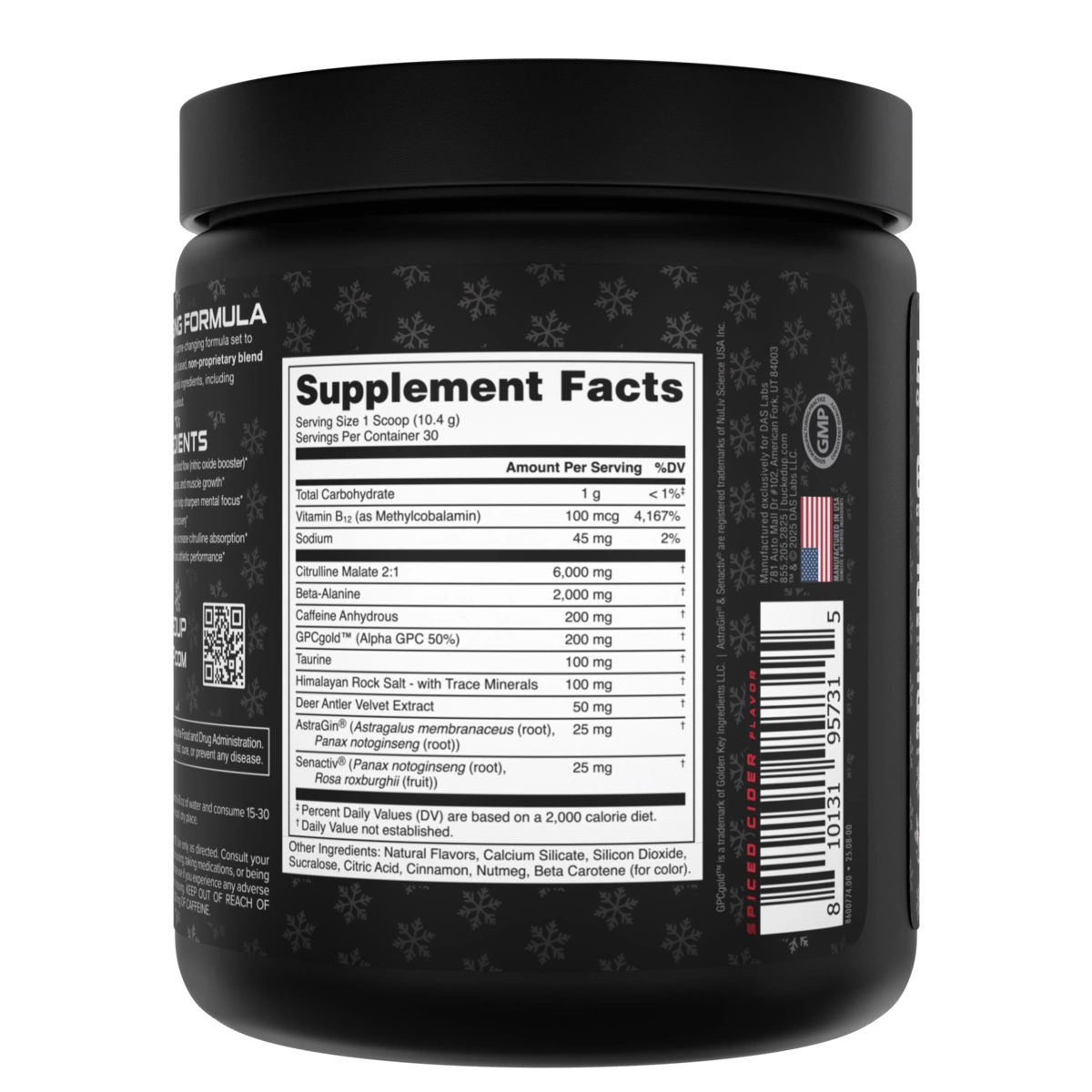 raz strawberry burst flavor Woke Af Pre Workout Bucked Up Pre-Workout Powder main image 0