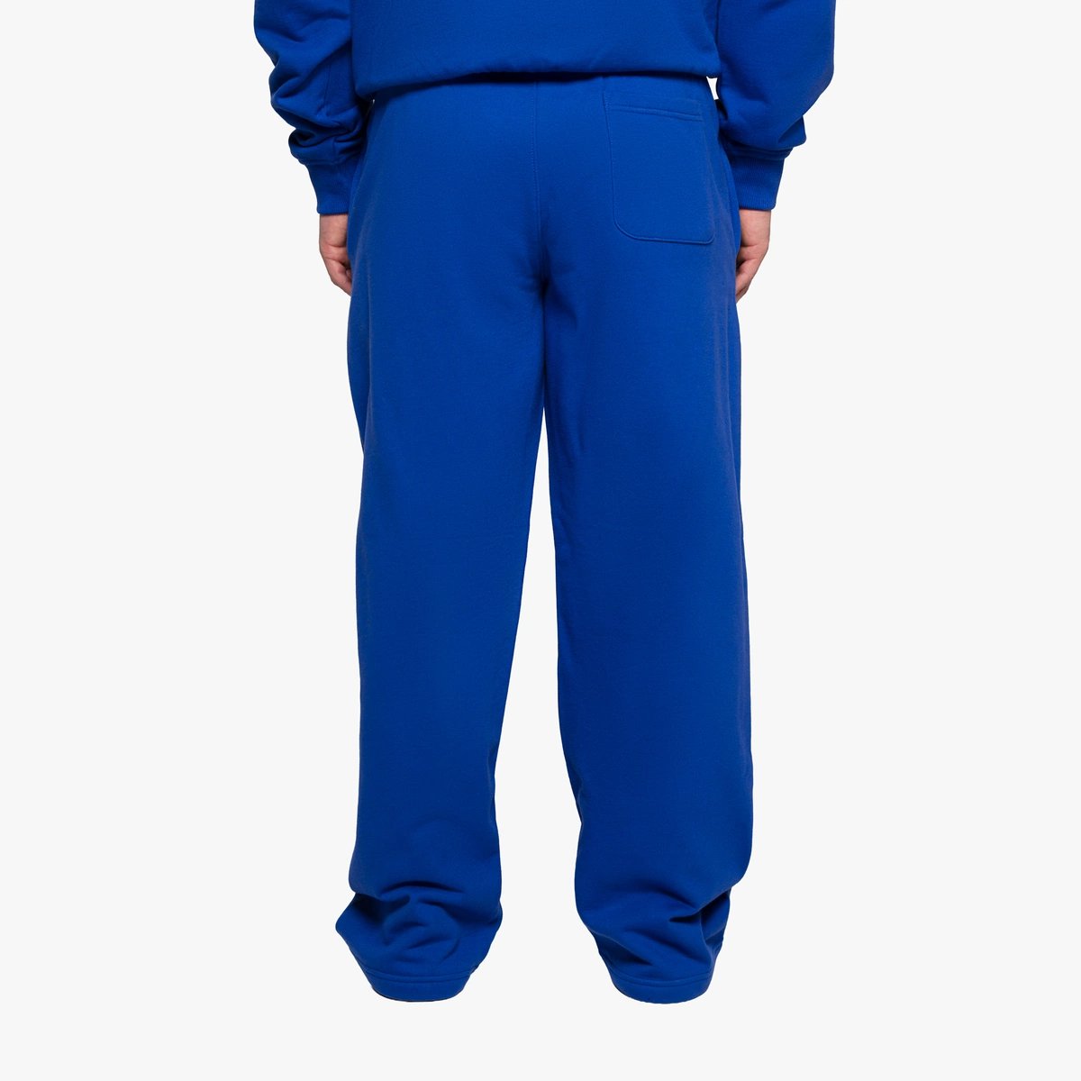 Image of Varsity Wide Leg Sweatpants - Color - Royal Blue - White Logo