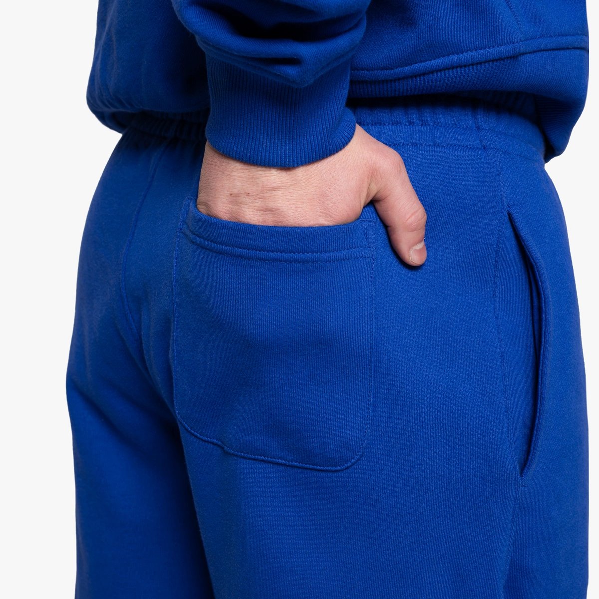 Image of Varsity Wide Leg Sweatpants - Color - Royal Blue - White Logo