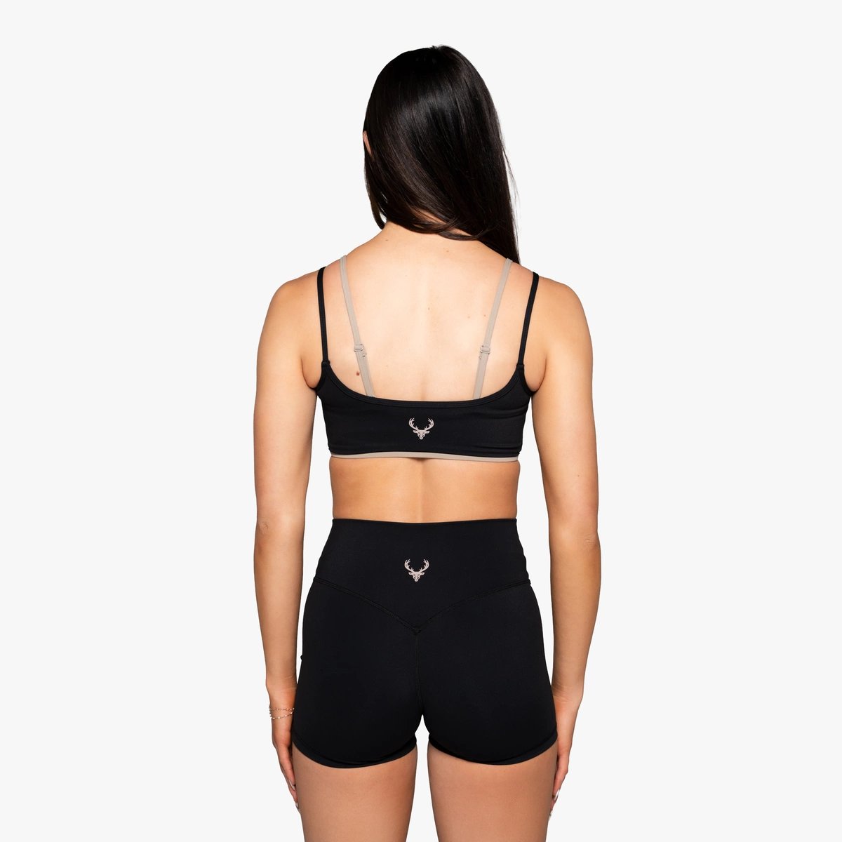 Image of Duo Bra - Color - Black/Tan - Tan Logo