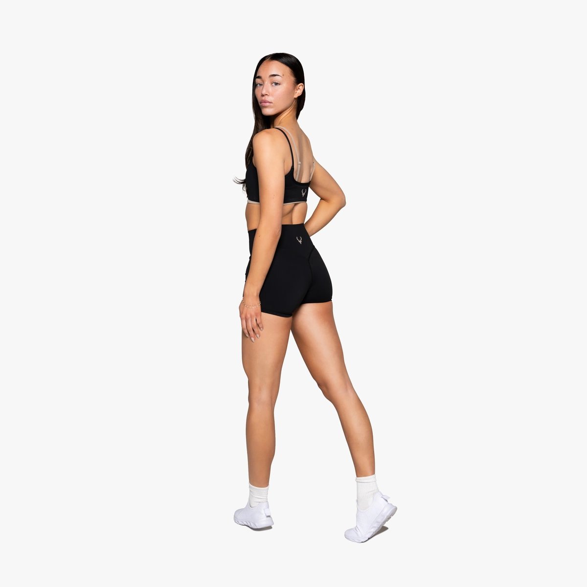 Image of Duo Bra - Color - Black/Tan - Tan Logo