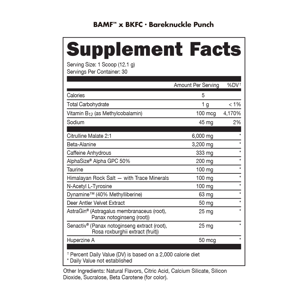 Image of LAST CHANCE FLAVORS - BAMF High Stimulant Nootropic Pre-Workout - Flavor - BKFC Lemonade