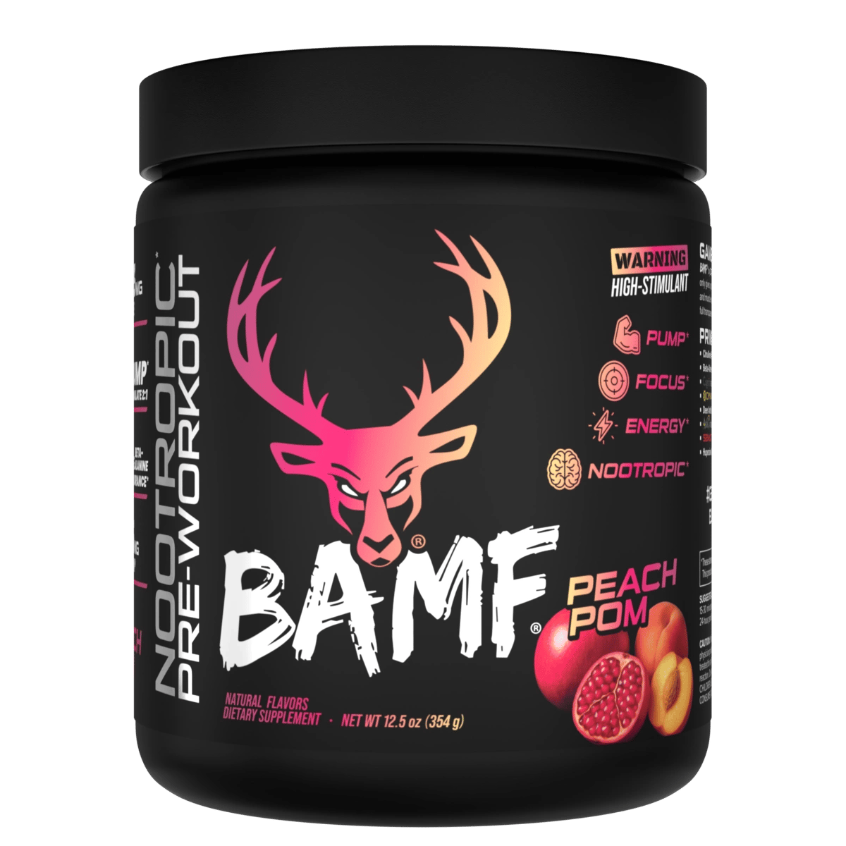 Image of LAST CHANCE FLAVORS - BAMF High Stimulant Nootropic Pre-Workout - Flavor - Peach Pom