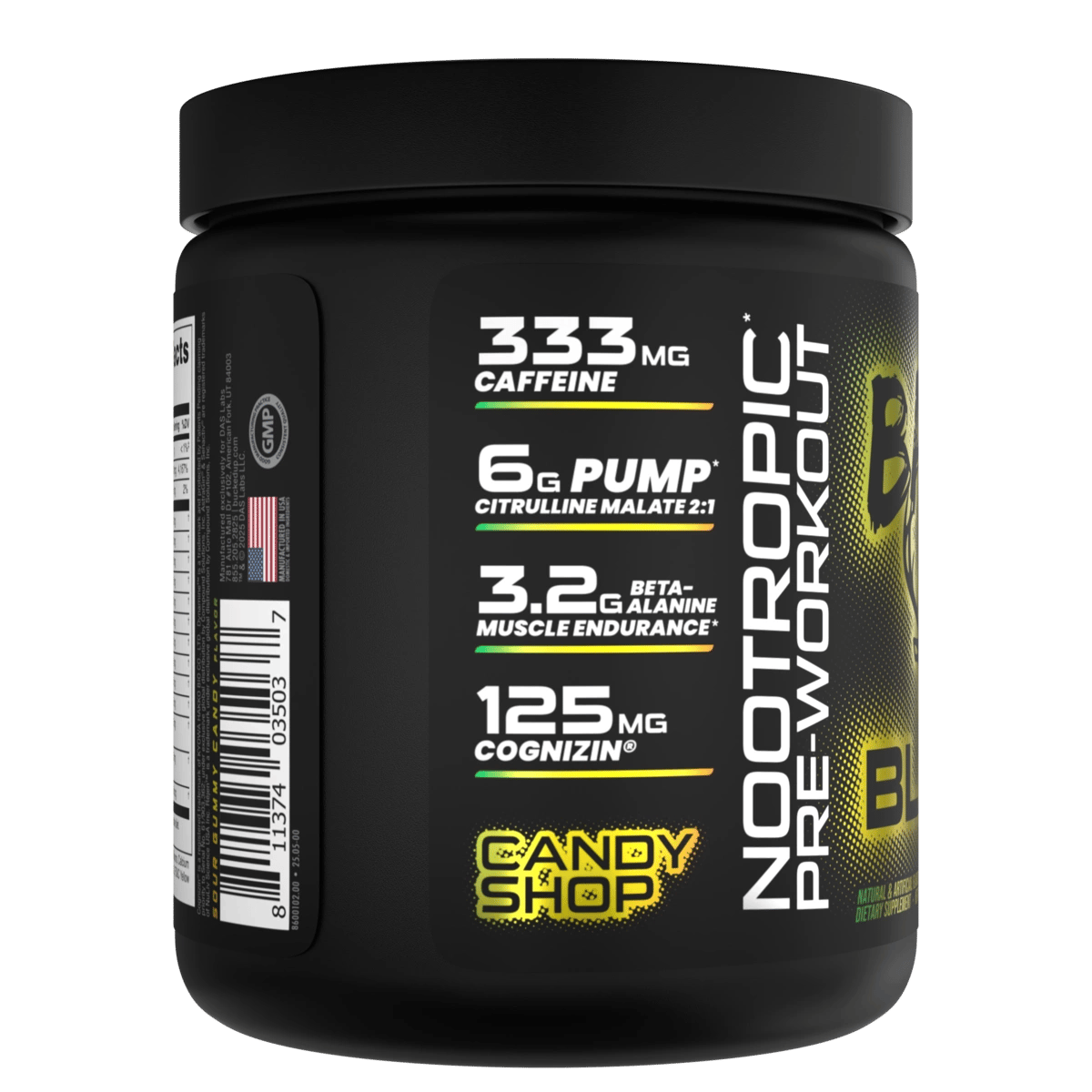 Image of LAST CHANCE FLAVORS - BAMF High Stimulant Nootropic Pre-Workout - Flavor - Black - Candy Shop
